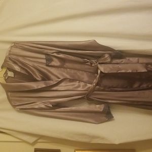 Silky full length robe